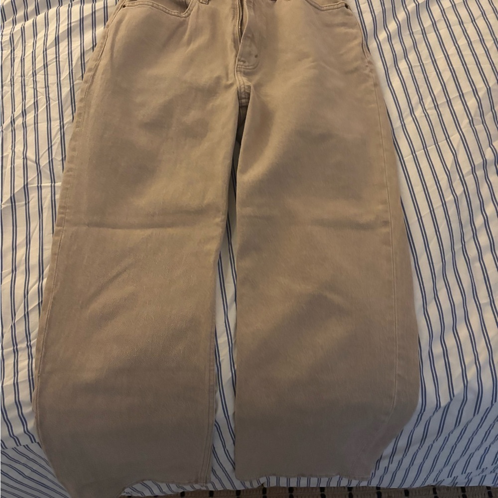 Abercrombie & Fitch Beige High Rise Jeans